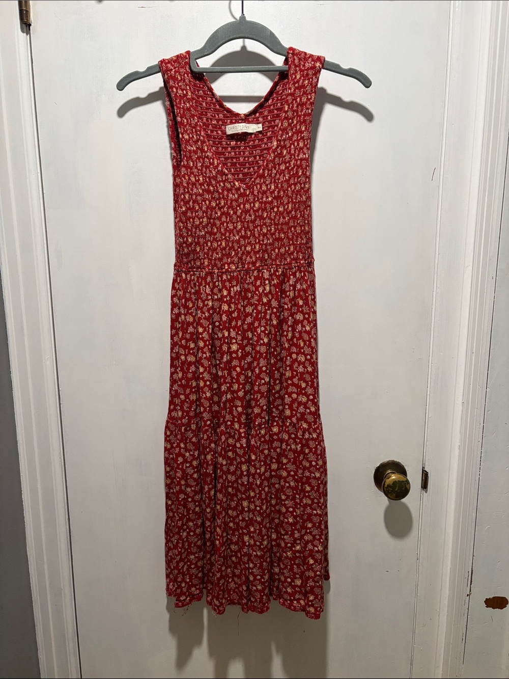 CHRISTY DAWN floral smocked sleeveless mini dress